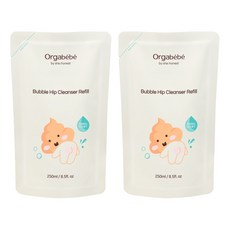 오가베베 버블 아기 엉덩이 클렌저 리필 힙 똥버블 청결제, 2개, 250ml 2개, 250ml