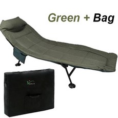 야전 접이식 간이 침대 휴대용 싱글 캠핑 안정적인 사무실 점심 휴식 스테인레스 스틸 브래킷 야외 여행, 가방이있는 녹색, green with bag