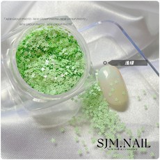 클래식네일 블링스타 1mm 글리터 젤네일재료 파츠, 1개, 그린(016)