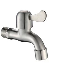 304不銹鋼洗衣機水龍頭 - 單出水壁式不鏽鋼水龍頭, 1個, 304過濾嘴水龍頭