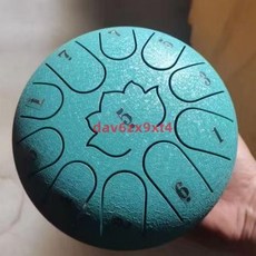新款 6寸11音 空灵鼓 儿童启蒙乐器, 1個, 6寸c调荷花祖母綠,+贈品