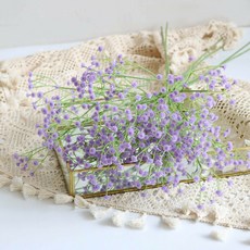 108 머리 인공 꽃다발 플라스틱 GYPSOPHILA 웨딩 파티 정원 장식 DIY, light rple, 1개