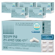 철갑상어 연골 콘드로이친 1200 MBP 저분자 식약청 인증 HACCP, 60g, 6개
