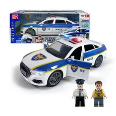 시티히어로 경찰차 + 피규어 2종 포함 문열리는 폴리스카 자동차 장난감, 시티히어로 경찰차 (28 x 9.5 x 12 cm), 1개