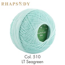 53 색상 면화 진주 스레드 크기 40 100% 이집트 긴 스테이플 면화 가스 더블 머서 태팅 뜨개질 Crochet300Yards, 열 510, 1개