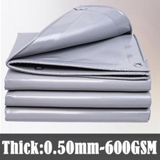 그레이 헤비 듀티 캔버스 두꺼운 PVC 방수포 야외 캠핑 텐트 캐노피 Pergola 태양 쉘터 자동차 창고 차양 트럭 타프 커버, 51) Thick 0.50mm - 4x5m