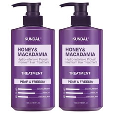 쿤달 허니 앤 마카다미아 헤어 트리트먼트 페어앤프리지아향, 500ml, 2개