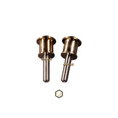 POSH 鈦合金 適用於 雙槍避震器下座 機車精品, 原色,單購駐車球, 1個