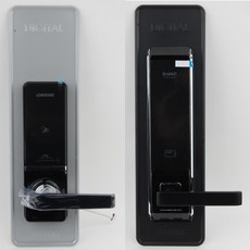 게이트맨 에버넷 솔리티 락프로 밀레 유니코 통합 디지털도어락 푸시풀 번호키 주키 보강판 문구멍막음, 고객직접설치, 통합보강판(실버)