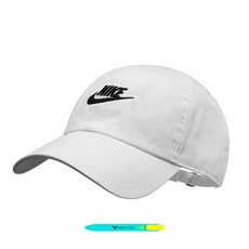 NIKE Heritage 86 Futura logo棉質水洗棒球帽 白色+原子筆