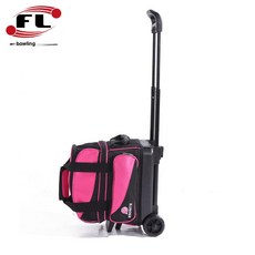 볼링가방 롤러백 롤링 악세사리백 볼링공 수납 토트백, 1개, 진분홍(FLBG-13)