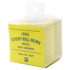 伊都雅 Time Value Regal 黏性捲筒便條紙 50mm x 10m 補充用, 1個, 橫線/水平, 1入