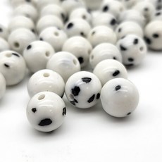 [모크재료방] 점송석 8mm, 50개, 크림