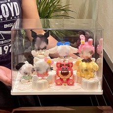 딸기곰 소녀 미니 입자 조립 블록 퍼즐 장난감, 기본 색상