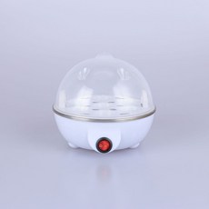 台灣出貨 110V蒸蛋機 蒸蛋器 煮蛋器 多功能小型早餐機溫泉蛋 溏心蛋 自動智能家用煮蛋器 水煮蛋 蒸包神器 單層蒸蛋, 白色