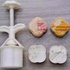 월병틀 전통 기와 연꽃잎 화과자 몰드 75G, H. 연잎 50g 몰드 2개