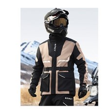 오토바이 전용 우비 상하 분리형 전신 방폭우 남성 라이딩 레이싱 수트 배달 라이더 세트, L, 사막 브라운