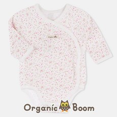 오가닉붐 유아용 통기성 아일라 스냅 배냇 바디슈트