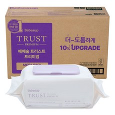 베베숲 트러스트 플러스 물티슈 캡형, 50g, 80매, 20개