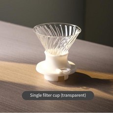유리 커피 드리퍼 핸드드립 필터 세트 스위치 있는 서버 수제 붕규산 메이커 오버, 1)Transparent-Filter