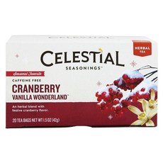 Celestial Seasonings 티 크랜베리 바닐라 원더랜드 20개, Celestial Seasonings 티, 크랜베리 바