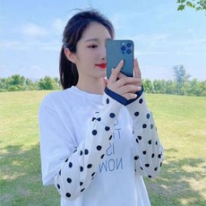 이여빈 여름 손등커버 아이스 쿨토시 운전 등산, 땡땡이, 1개