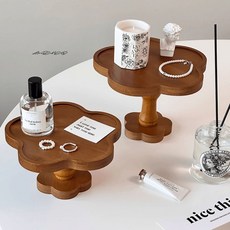 프랑스 빈티지 레이스 나무 높은 아로마 캔들 보관함 장식, 03 C