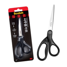 3M 스카치 사무용 가위 7인치(17.8cm) 블랙, 단품, 1개