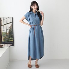 피핀 벨트세트 데님 셔츠 원피스 #38843 664962