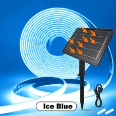 DC24V 열 전원 COB 네온 LED 스트립 IP68 방수 320Leds/M 유연한 접착 리본 로프 라이트 홈 가든 선형 조명, 01 Ice Blue, 09 1M, 1