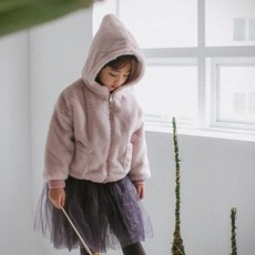[예루예나]여아 짚업 인조 퍼 오버핏 요정