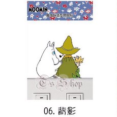 Ts Shop 姆咪一族嚕嚕米開關貼，可愛卡通裝飾貼紙，電源開關防水保護貼，多款可選, 6-背影, Multicolor