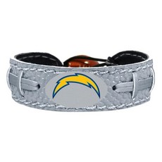 ECLATIS GameWEAR 이어 NFL 샌디에고 고속 충전기 풋볼 디자인 팔찌 원 사이즈 반사 301367, San Diego Chargers, 그레이