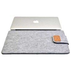灰色毛氈平板電腦保護套，輕便防震簡約商務風，學生辦公室適用, 淺灰色, 1個, 8吋毛氈包