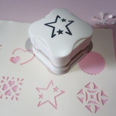 創意 禮物 壓花器幼兒園兒童DIY製作磁鐵印花機邊紋鏤空打邊器玩具, 20 3個五角星, 1個