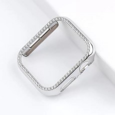 애플워치 투명 큐빅케이스 베젤링 커버, 44mm, 1개