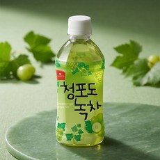 웰그린 상큼 음료 청포도녹차 갈증, 1개, 340g