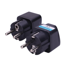 나노볼트 멀티 변환 플러그 변환 어댑터 일반형 블랙 중국 돼지코, 2개