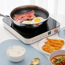 비바 쿡 강화유리 휴대용 이동식 1구 인덕션 슬림형 캠핑 식탁용, 다크그레이