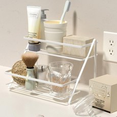 雙層置物架 廚房家用浴室化妝品收納架檯面整理架子, 1個, 【大號】雙層整理架
