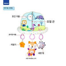 데이희 아기카시트장난감 유아모빌 차량용 카시트모빌, 1개, APQ 여우 피트니스 랙