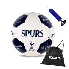 토트넘 홋스퍼 싸인볼 화이트, TT09 + SQ 공 가방 & 공 펌프, 1개