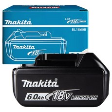 마끼다 정품 18V 6Ah 리튬이온 배터리 BL1860B BL1860 잔량체크, 1개