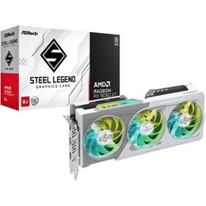 ASRock Radeon RX 9060 XT 스틸 레전드 8GB GDDR6 OC 그래픽 카드 | 3320 MHz 부스트 | 트리플 팬 | 0dB 냉각 | 금속 백플레이트 | P, RX 9060 XT 8G, Steel Legend