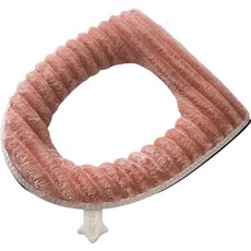 부드러운 변기 쿠션 세척 가능하고 편안한 커버 패드 재사용 가능한 두꺼운 보온 지퍼라이트 핑크, Light Pink