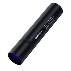 爆款下殺 365強光伍德氏紫光燈螢光劑檢測燈貓蘚菸酒防偽驗鈔激光燈手電筒 0xcv, 【5w 小號】395 白鏡片, 1個