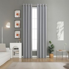 ABBRIGE 엑스트라 롱 암막 커튼 - 182.9~611cm(72~240인치) 길이 톨 2층 창문 바닥에서 높은 천장 드레이프 거실 침실용 (패널 1개 라이트 그레이 13