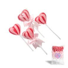 하트 수제 막대사탕, 35g, 4개