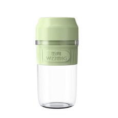 伍尚 榨汁杯 420ml 食品級PP材質 四葉鋼刀, 綠色, 口袋款-國產電機【快速榨汁】安全材質