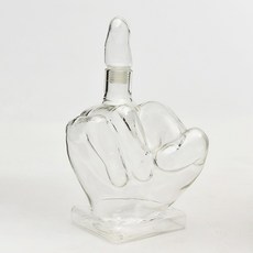 中指造型密封玻璃酒瓶 醒酒器, 1個, 1000ml